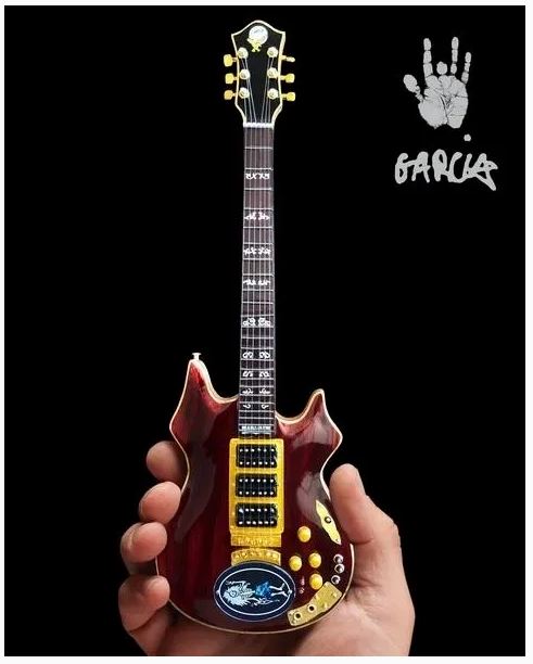 A maroon electric guitar
