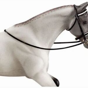 The head of a white horse figurine