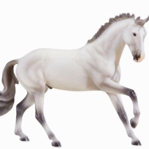 A white glass horse