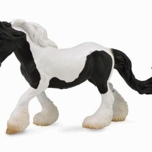 A black and white horse figurine