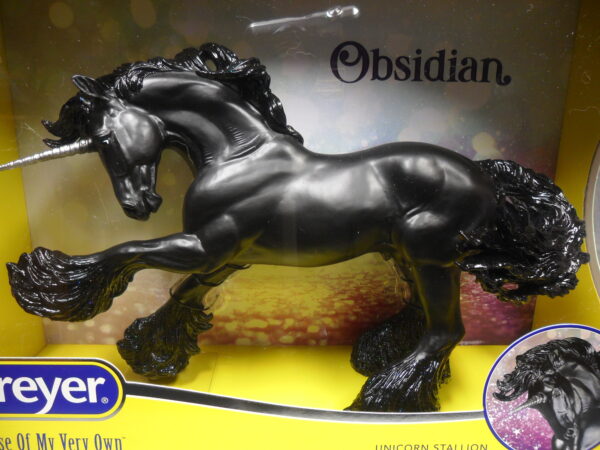 A black unicorn figurine