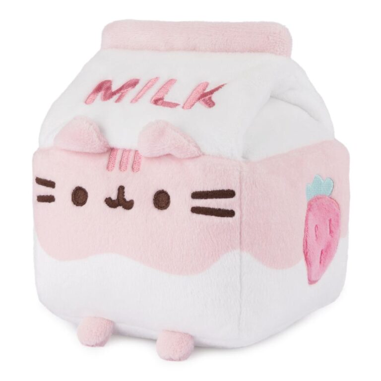 Pusheen Strawberry Milk Sip Plush, 6 Inch Pusheen Strawberry Milk Sip ...